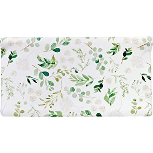 Diaper Changing Pad Cover, Green Leaf Changing Table Cover, Green Leaf Changing Pad Covers, Jersey Knit Changing Table Sheets, Gender Neutral Crib Bedding Covers for Baby Boy Girl
