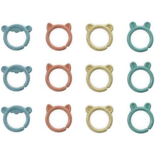 Ingenuity Sheppy's Squad Toy Links for Newborn and Up, 12 Links, Plant-Based and BPA-Free Materials, Multi-Texture
