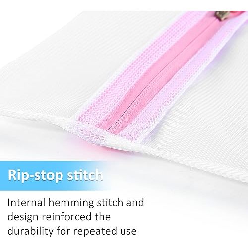 GOGOODA 7Pcs Mesh Laundry Bags for Delicates with Premium Zipper, Travel Storage Organize Bag, Clothing Washing Bags for Laundry, Blouse, Bra, Hosiery, Stocking, Underwear, Lingerie