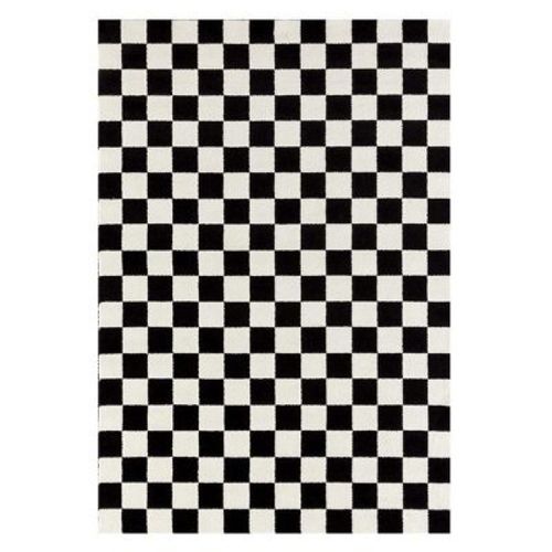Luxe Weavers Checkered Black And White Geometric 5x7 Area Rug