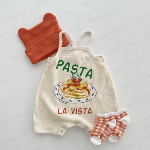 12-18 mos- PASTA LA VISTA Baby Suspenders Romper