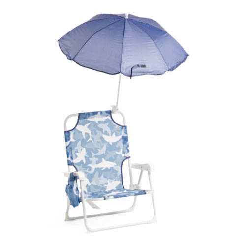 Toddler 2pc Curtis Shark Camo Beach Chair With Cupholder Set | Outdoor Toys | Marshalls