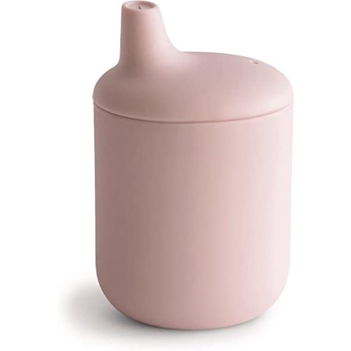 mushie 100% Silicone Baby Sippy Cup | 6 Months+ (Blush)