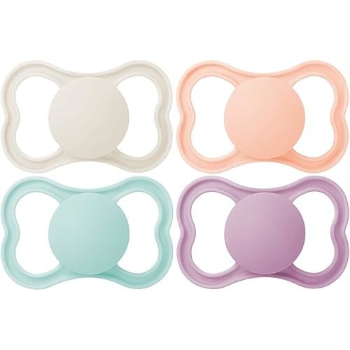 MAM Air Matte Pacifiers, for Sensitive Skin, Best Pacifier for Breastfed Babies, Girl Pacifiers, 16+ Months, 4 Count