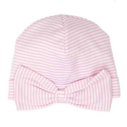 Simple Stripes Pink Bow Hat
