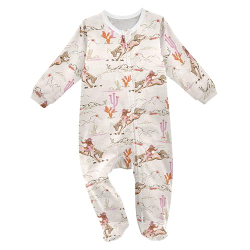Dussdil Baby One-Piece Footies Newborn Rompers Pajamas Cotton Footed Pjs for Sleep Play Boys Girls 3 6 9 12 18 24M
