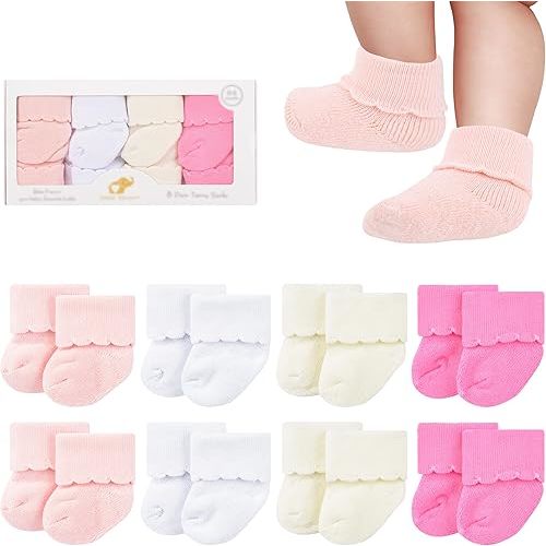 8 Pairs Thick Cotton Newborn Socks