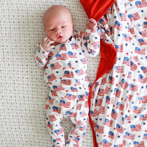 American Dreams Zipper Footie
