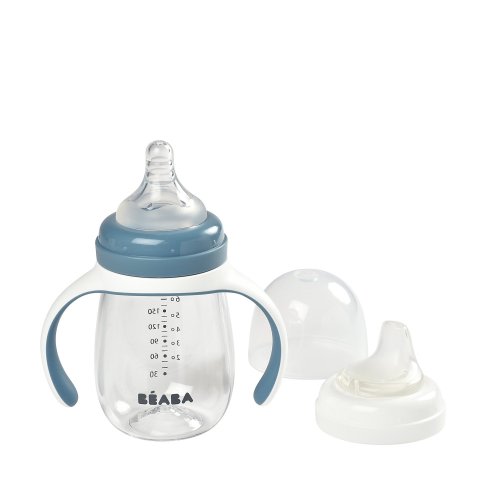 BEABA 2-in-1 Bottle To Sippy Learning Cup