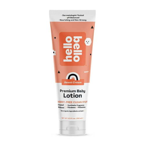 Hello Bello Premium Baby Lotion - Gentle Hypoallergenic Vegan Formula to Nourish and Moisturize - Sweet Cream Scent - 8.5 oz