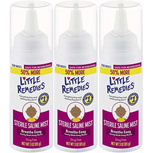 Little Remedies Sterile Saline Nasal Mist, 3 oz, Pack of 3 - 3 Ounce (Pack of 3)