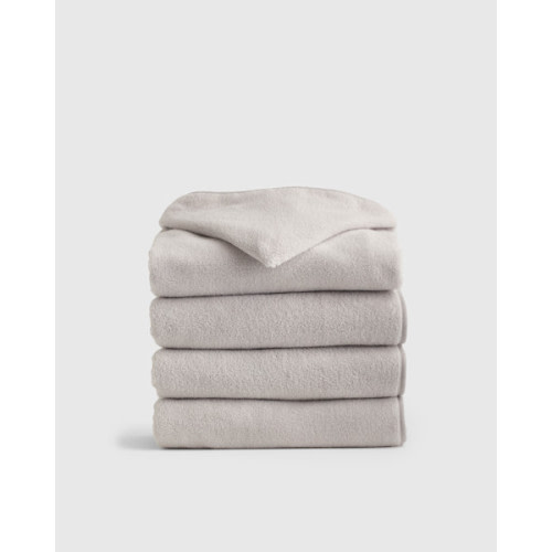 Organic Turkish Cotton Kids Hooded Towel Set 4-Pack in Light Grey
