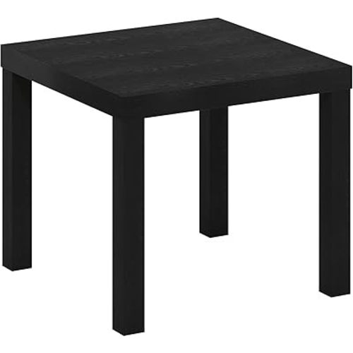 Furinno Classic Homey Square Parsons Side End Table, 1-Pack, Black