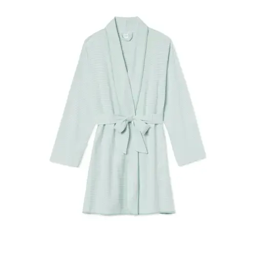 Pima Short Robe in Parisian Green — S