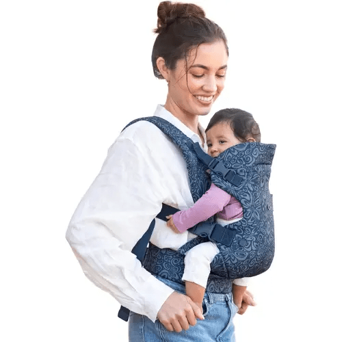 Infantino Flip 4-in-1 Convertible Baby Carrier, Adjustable, Ergonomic Babywearing, Registry Essential, Baby Carrier for Newborn to Toddler, Navy Floral