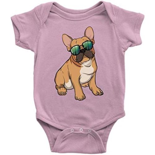 French Bulldog Summer Clothes Newborn Onesie Short Sleeve Unisex Baby Bodysuit
