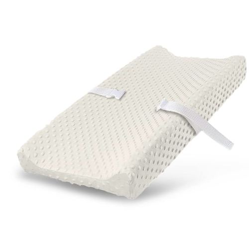 Changing Pad Cover, Ultra Soft Minky Dots Plush Changing Table Covers Breathable Mink Changing Table Sheets Cover Wipeable Changing Pad Covers for Infants Newborn Baby Girl Boy (Pristine)