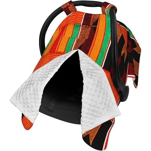 Kente Cloth Baby Car Seat, Rain Shelter, Multifunctional Nursing Cover for Newborns, Mother Care, Breastfeeding