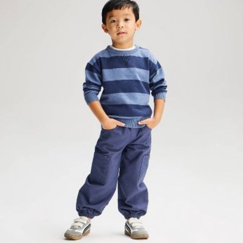 Toddler Boys’ Lightweight Crewneck Sweater - Cat & Jack™ Blue 2T : Target