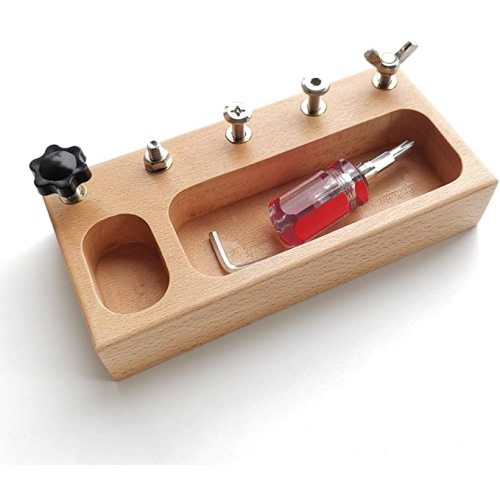 MEROCO Montessori Screw Driver Board for Kids Montessori Materials Basic Skills Educational Learning Toys for 3 4 5 Year Old Kids Toddlers Sensory Montessori Toy Preschool Classroom Fine Motor Skills