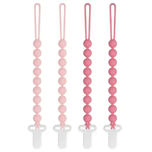 Draklary 4 Pack Silicone Pacifier Clips