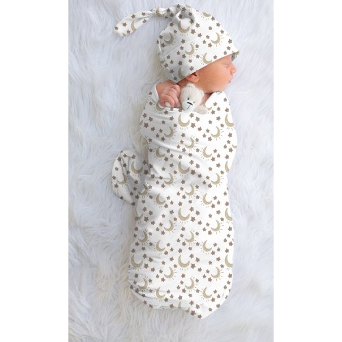 Moon Swaddle Set, Personalized Moon and Stars Baby Blanket, Moon Boy Swaddle Blanket, New Baby Gift, Love You To The Moon and Back