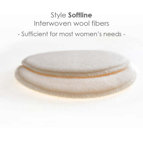 LANACare Organic Merino Wool Nursing Pads, Style Softline - Sufficient for Most Women's Needs