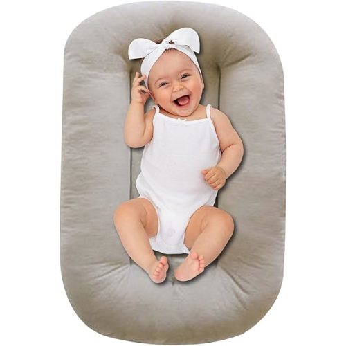 Baby Lounger for Baby 0-12 Months, Soft Organic Cotton Infants Floor Seat & Loungers