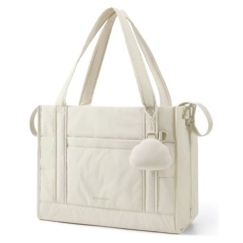 BAGSMART Diaper Bag Tote Puffer, Hospital Bag for Labor Delivery with Pacifier Case, Lightweight Baby Bag for Travel, Work | Multifunctional, Insulated Pockets, Water Resistance