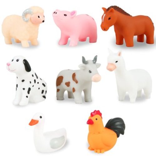 XY-WQ Baby Shower Gift, Mold-Free Bath Toys for Infants 6-12 & Toddlers 1-3, Animal Themed, 8 Pcs with Mesh Bag