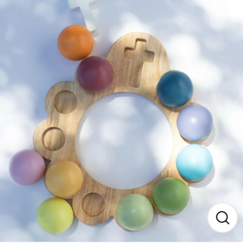 Wooden Decade Rosary Ball Set - Shining Light Dolls