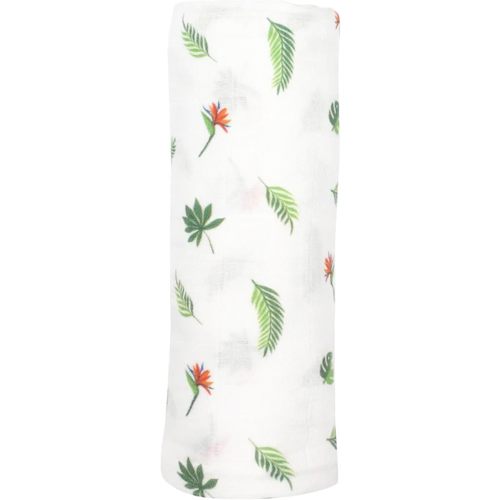 Bamboo Viscose Muslin Baby Swaddle Receiving Blanket, 70% Viscose Made from Bamboo, 30% Cotton Muslin - Imported (Bird of Paradise)