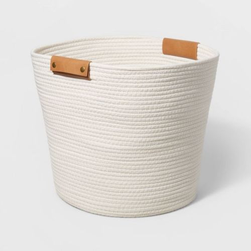 Decorative Coiled Rope Basket White - Brightroom™