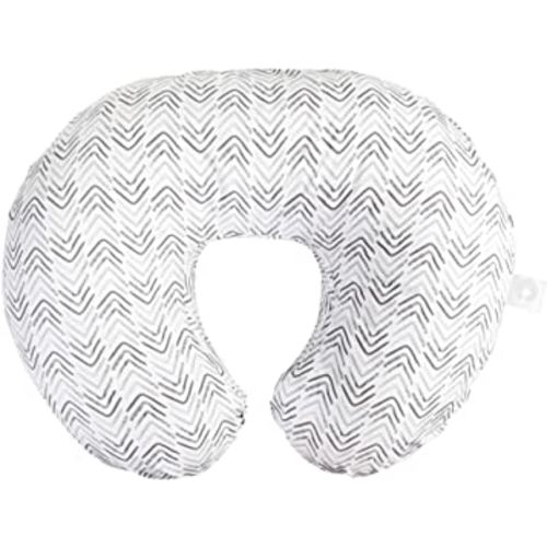 Boppy Original Support Nursing Pillow, Gray Cable Stitches, Ergonomic Breastfeeding, Bottle Feeding, and Bonding, Firm Hypoallergenic Fiber Fill, Removable Cover, Machine Washable
