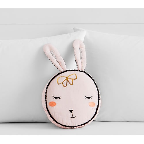 The Emily & Meritt Bunny Shaped Decorative Pillow | Pottery Barn Kids