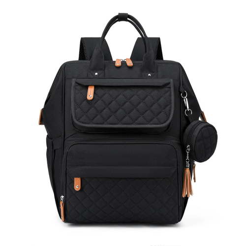 Diaper Bag Backpack, Portable Baby Bag Include Insulated Pocket, 3 In 1 Multi-Functional Travel Baby Diaper Bag with Diapers Changing Pad - Black