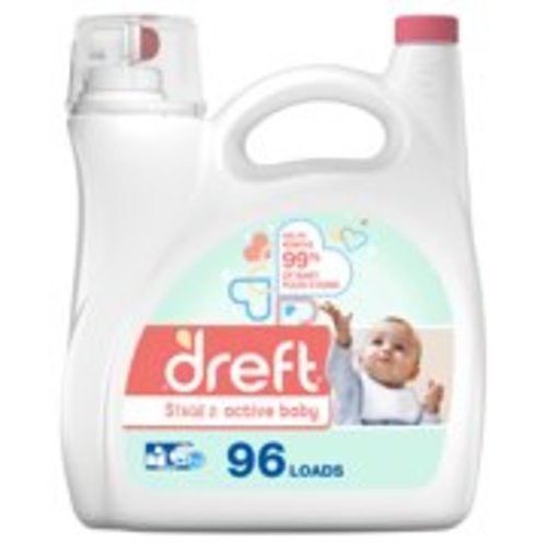 Dreft Stage 2: Active Baby 96 Loads, Liquid Laundry Detergent, 150 Fl Oz
