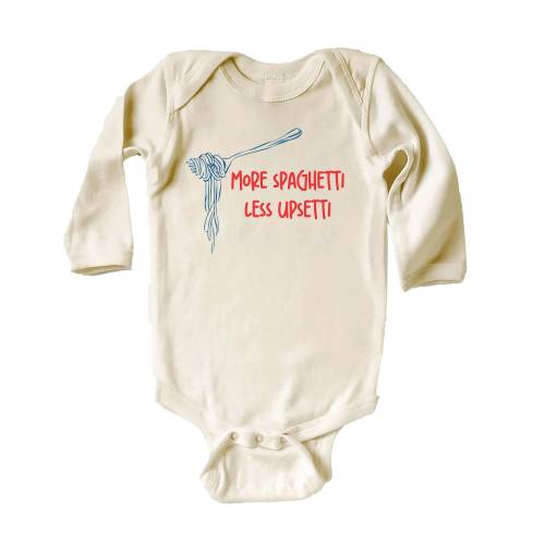 More Spaghetti Less Upsetti Baby Bodysuit
