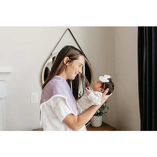 Copper Pearl Premium Baby Burp Cloths - 3-Pack Large Cotton Burp Cloths, Extra Soft Spit Up Rags with 3 Absorbent Layers, Perfect for Baby Boy and Baby Girl Gifts (21" x 10" Size, Lacie Set)