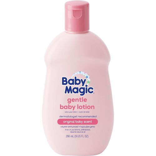 Baby Magic Gentle Baby Lotion 9oz Vitamins & Aloe Free of Parabens, Phthalates, Sulfates and Dyes, Camellia Oil & Marshmallow Root, 9oz (Pack of 1)