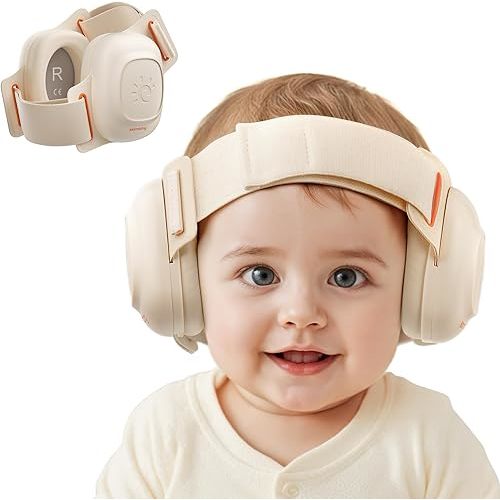 Baby Ear Protection for Infants and Toddlers (3 to 48 Months), 25dB Noise Cancelling Headphones for Travel, Airplanes, Concerts – CE & ANSI Certified Hearing Protection & Improves Sleep