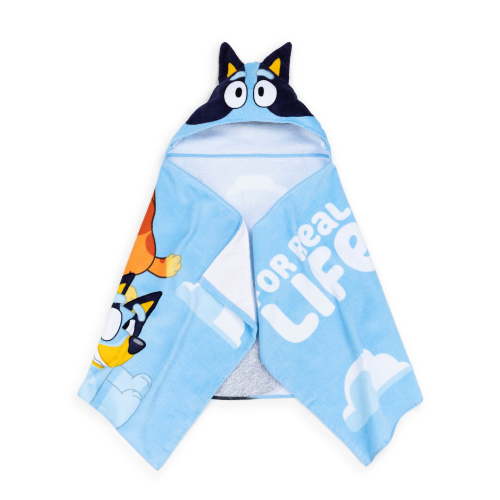 Bluey Toddler Bath Hooded Towel for Kids, 100% Cotton