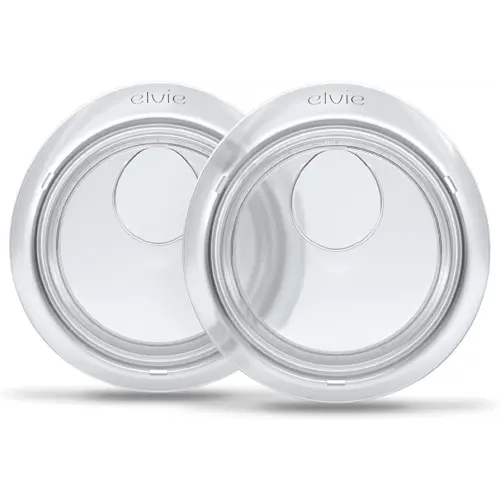 Elvie Catch Milk Collection Shells | Set of Two Discreet Leak-Protection Silicone Cups, Reuse Your Milk| Reusable Breast Shells Collect Up to 1oz | No More Wasted Milk or wasteful Breast Pads