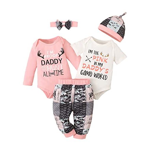 BIRTHDAY SHARK Newborn Girls Outfit Baby Girl Coming Home Outfit Hunting Clothes for Girls