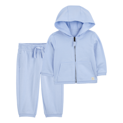 Baby 2-Piece French Terry Hoodie & Joggers Set - Blue | Carter's