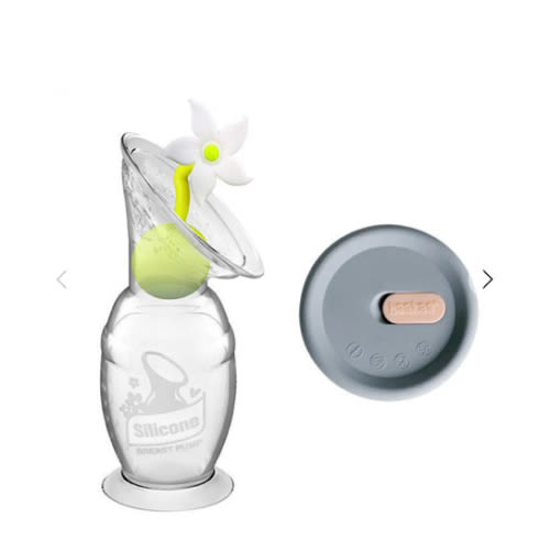 Generation 2 100/150ml Silicone Breast Pump, Flower Stopper & Cap Combo