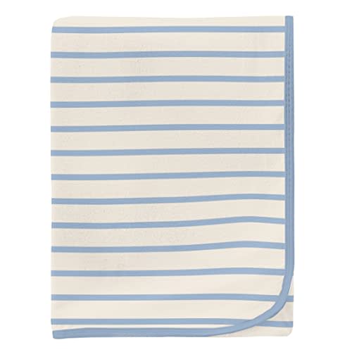 KicKee Swaddling Blanket, Made from Luxuriously Soft KicKee Signature Blend Fabric, Buttery Softness for Snuggling Your Baby (Pond Sweet Stripe - One Size)