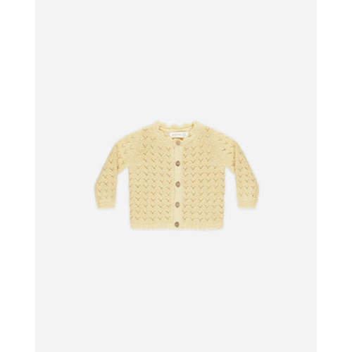 Scalloped Cardigan || Yellow