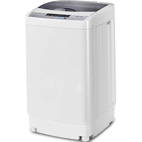 Giantex Full-Automatic Washing Machine Portable Compact 1.34 Cu.ft Laundry Washer Spin with Drain Pump, 10 programs 8 Water Level Selections with LED Display 12 Lbs Capacity