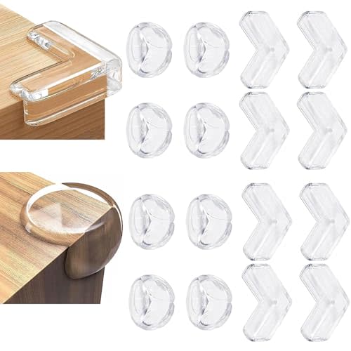 16 PCS Corner Protector Baby, Clear Table Corner Protectors Baby Proofing Baby Safety Products Baby Proof Corners and Edges Furniture Corner Protector